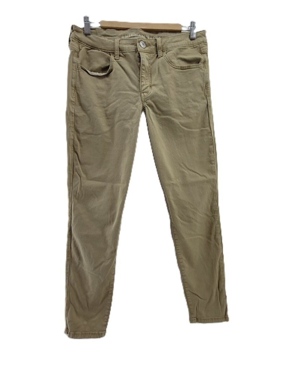 American Eagle Jeans Women's 12 Tan Jegging Stretch Cotton Twill Pants
